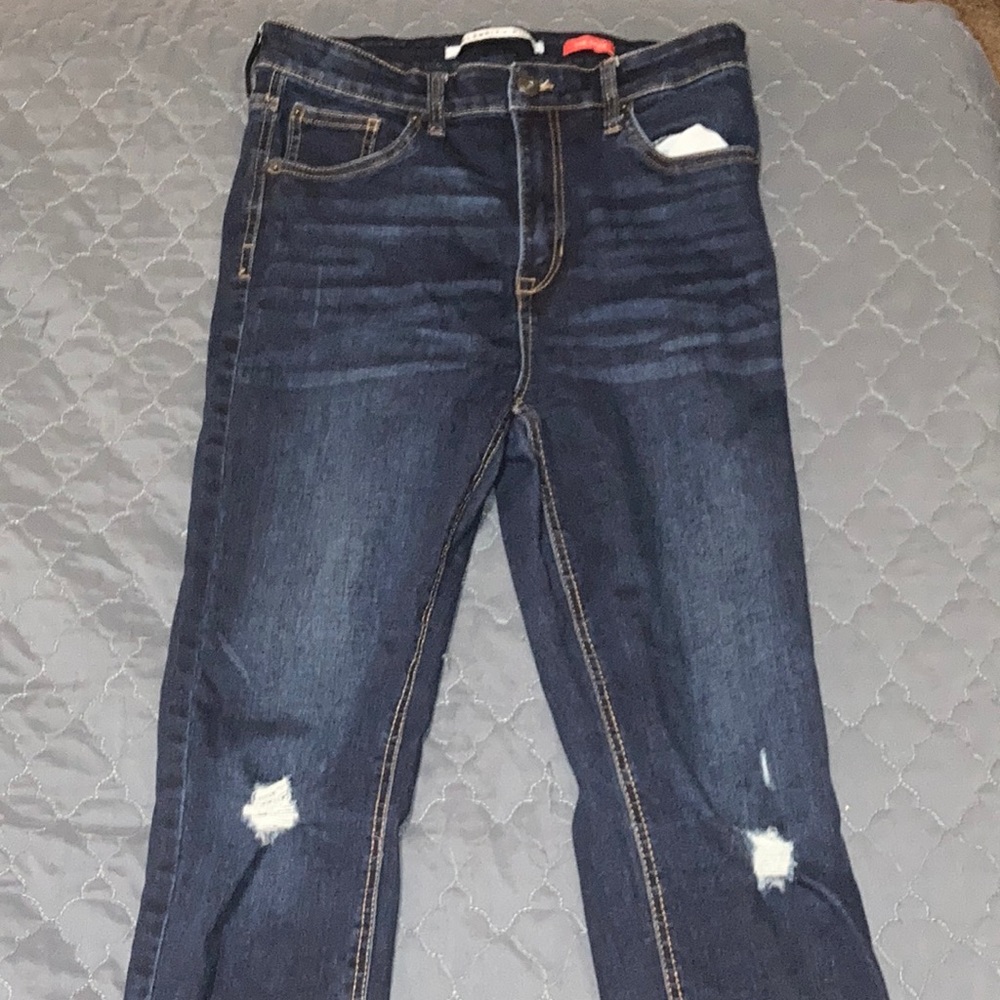 Stretchy dark jeans